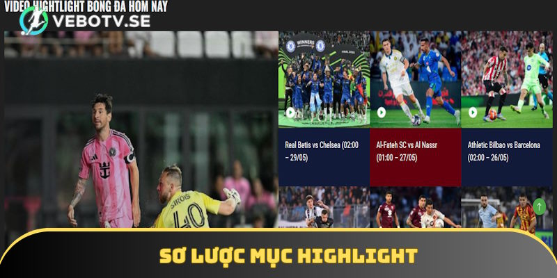 Nội dung tổng quát về mục highlight vebo tv