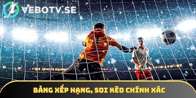 Hệ thống đưa ra bảng xếp hạng tình hình thi đấu chính xác